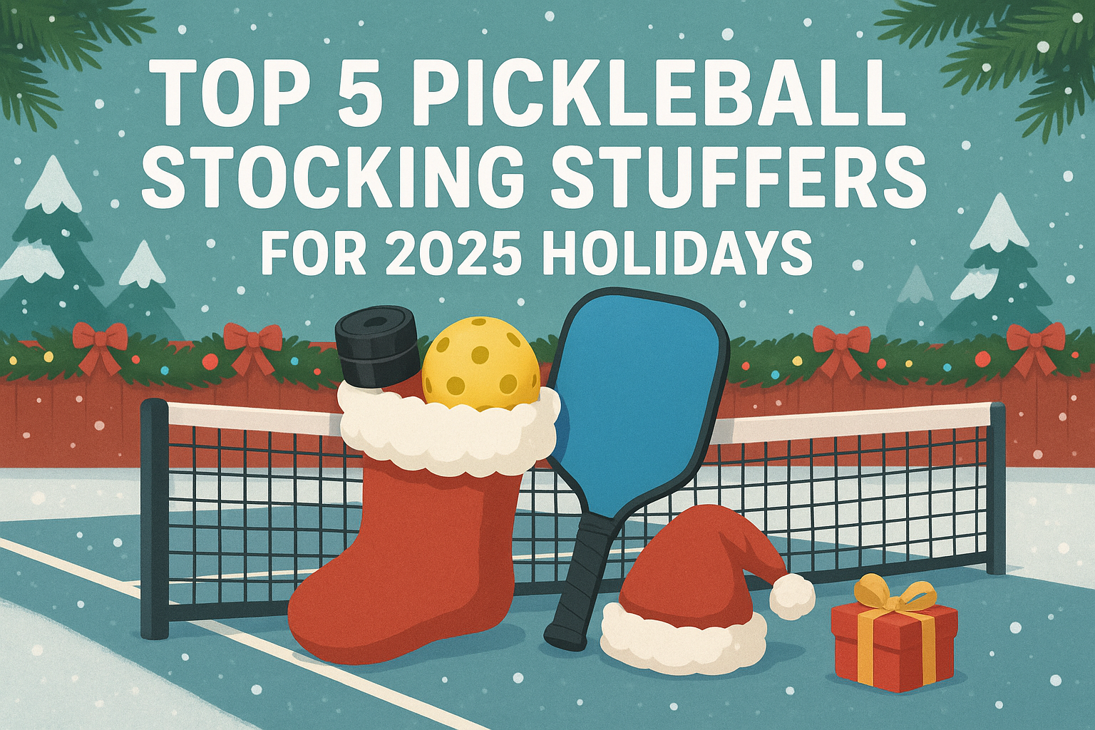 Top 5 pickleball stocking stuffers for 2025 holidays image.